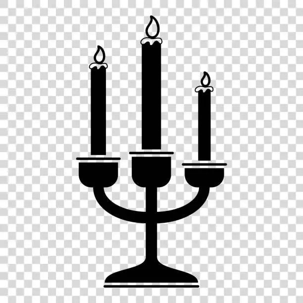 Vector illustration of Candle candlestick icon.