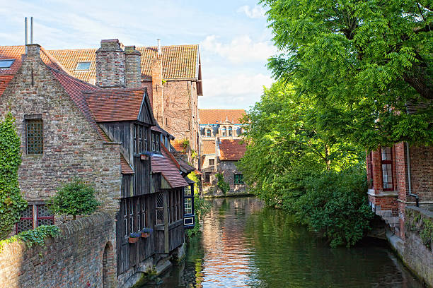 istock Classic view of channels Bruges 160557908