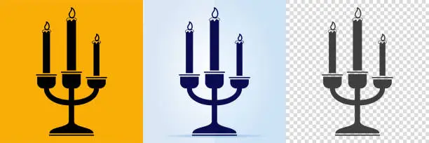 Vector illustration of Candle candlestick icon.