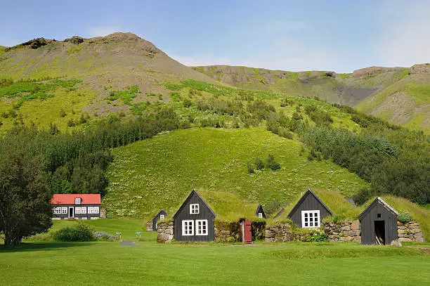 Photo of Icelandic turf houses