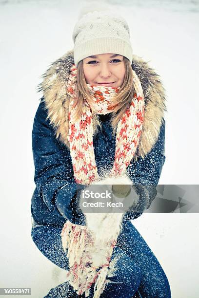 Beautiful Woman In Winter Coat Stock Photo - Download Image Now - Adult, Adults Only, Beautiful People