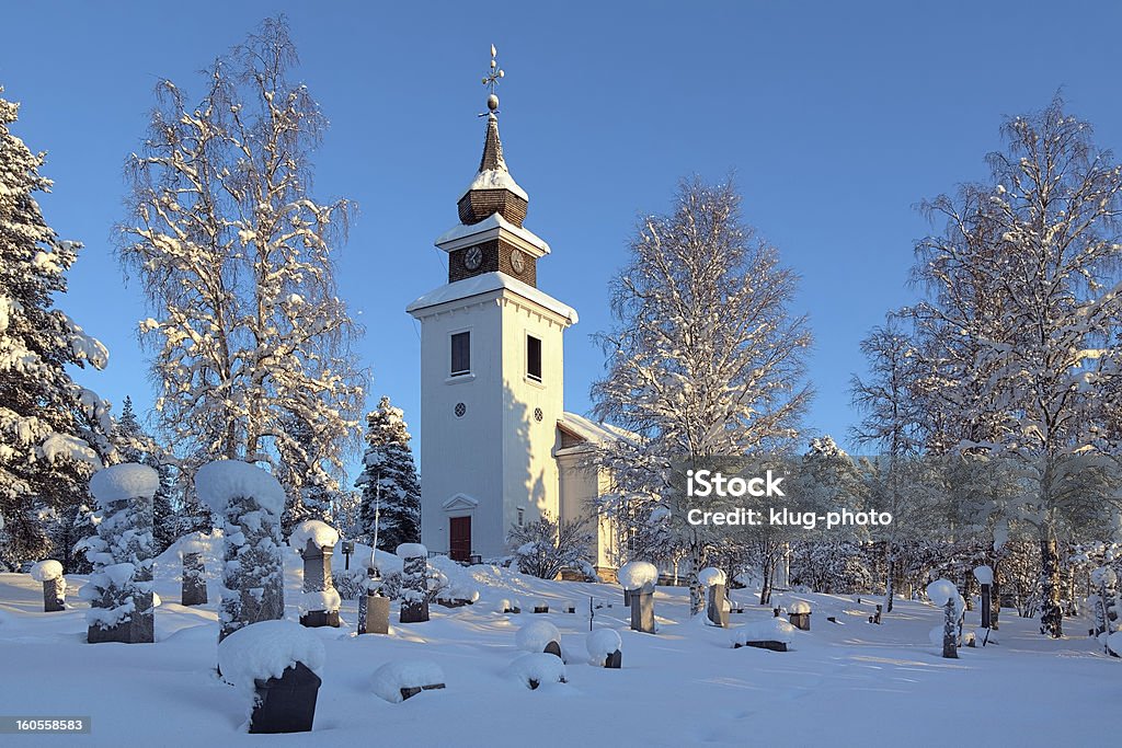 Vilhelmina Igreja no inverno, Suécia - Royalty-free Ao Ar Livre Foto de stock