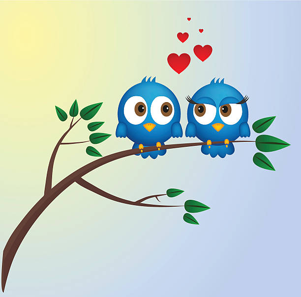 illustrations, cliparts, dessins animés et icônes de deux oiseaux d'amour - love women little boys affectionate