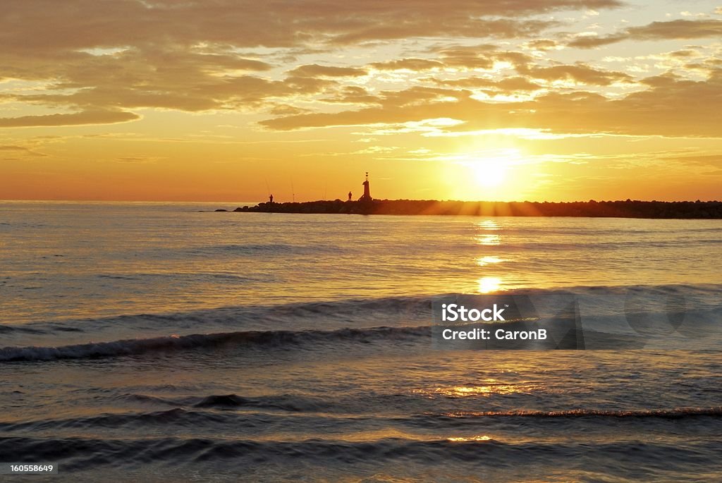 Mediterranen Sonnenuntergang an der Costa del Sol, Andalusien, Spanien. - Lizenzfrei Abenddämmerung Stock-Foto