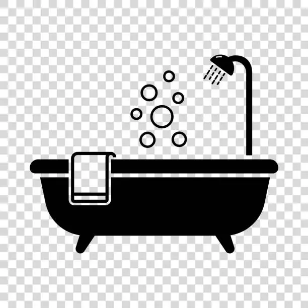 Vector illustration of Bathtub icon.