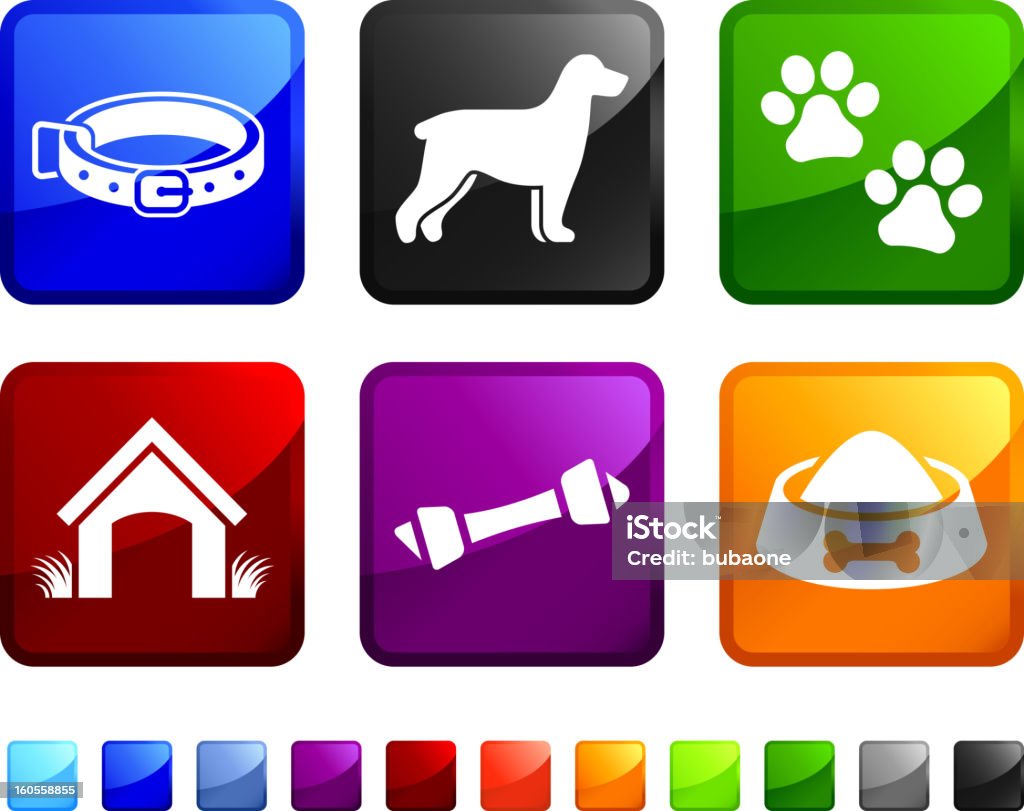 Nowe Pies i karmę dla zwierząt domowych Wektor zestaw ikon naklejki - Grafika wektorowa royalty-free (Etykieta)