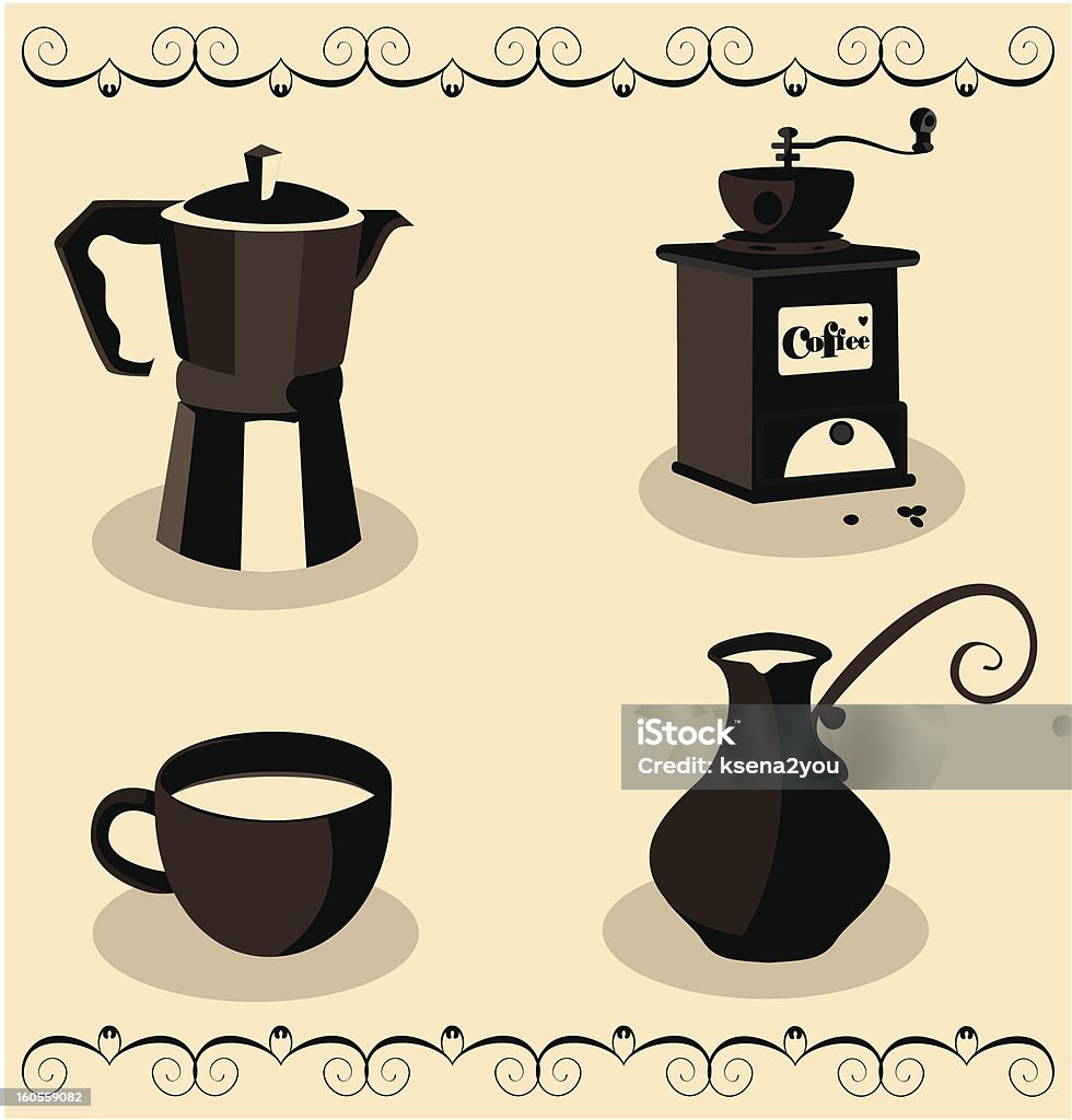 Informazioni sul caffè - arte vettoriale royalty-free di Bevanda calda
