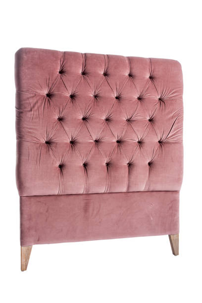 istock upholstered headboard with textile upholstery and studded buttons 1605595058