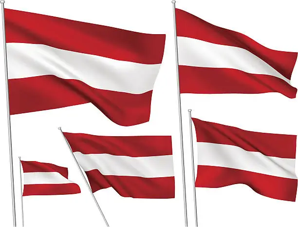 Vector illustration of Austria vector flags
