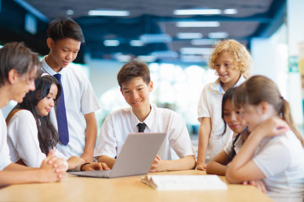 istock Kids back to school. Group of children. 1605603867