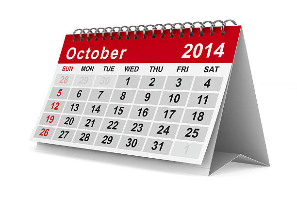2014 year calendar. October. Isolated 3D image 2014 year calendar. October. Isolated 3D image 2014 stock pictures, royalty-free photos & images