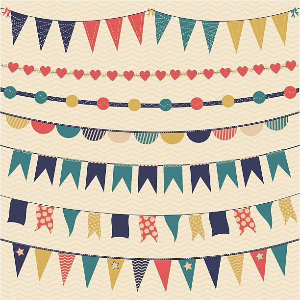 Pennant Collection vector art illustration