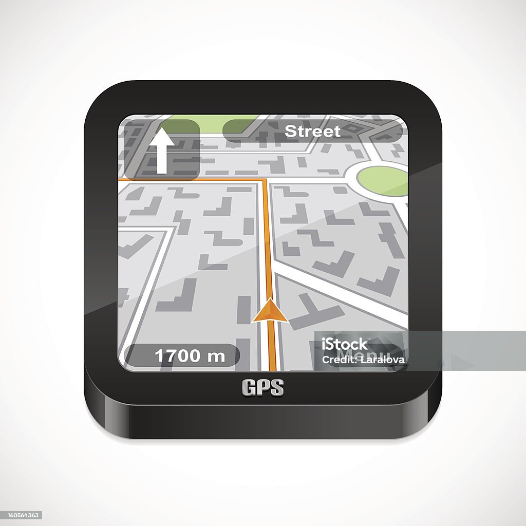 Icône de Gps navigator - clipart vectoriel de Application mobile libre de droits