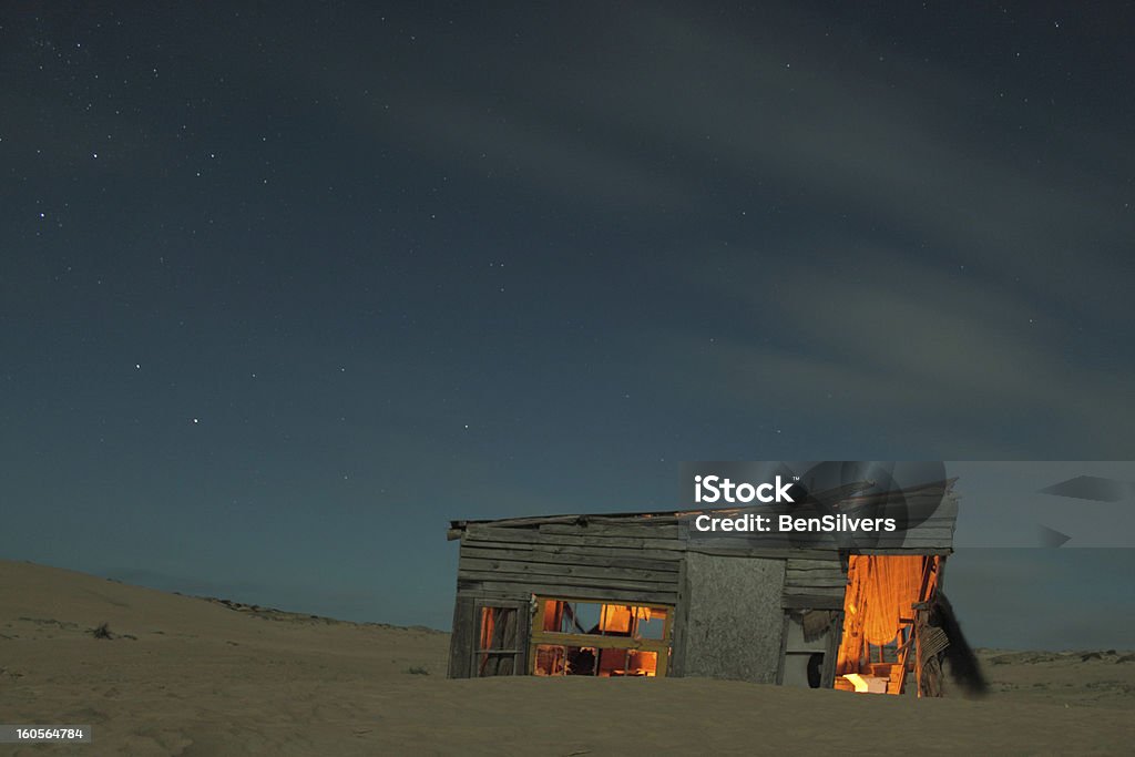 Summer Cabin in Cabo Polonio Desert Summer Cabin in desert at Night. Cabo Polonio.Uruguay Cabo Polonio Stock Photo