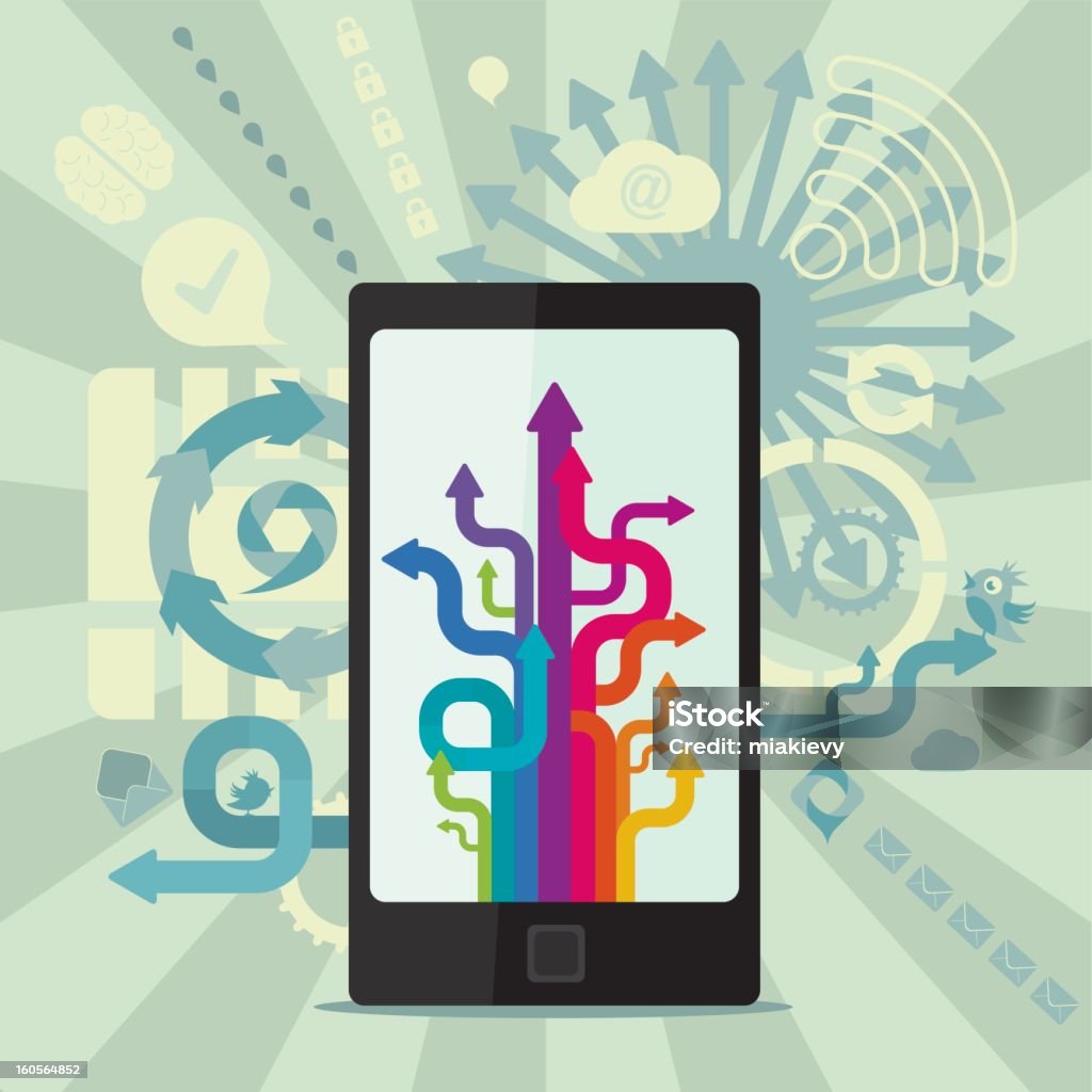 Mobilcomm Vector Mobile Communication Stock Illustration - Download Image Now - Social ...