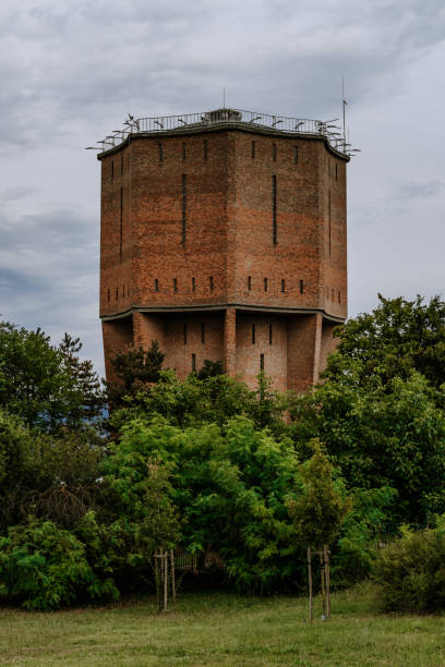 istock Water tower in the field in Tata, Hungary 1605661447