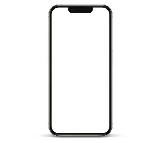 istock 3D realistic high quality smartphone mockup with isolated background. Smart phone mockup collection. Device front view. 3D mobile phone with shadow on white background. 1605669136