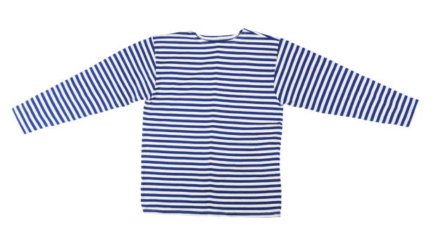 Striped shirt isolated on white background.Sailor clothes.
