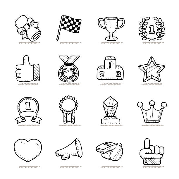 Award icon set Vector illustration - Award icon set laurel maryland stock illustrations