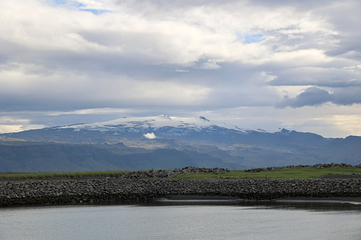 Iceland: - Eyjafjallajokull is the sixth largest glacial island and is also named for the stratovolcano below