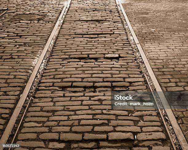 Photo libre de droit de Vieux Tram À Édimbourg banque d'images et plus d'images libres de droit de Horizontal - Horizontal, Ligne de tramway, Photographie