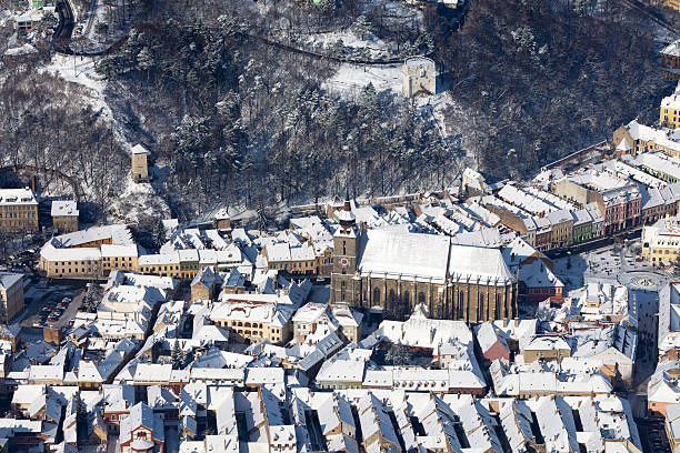 istock Brasov old city bird view, Romania 160576176
