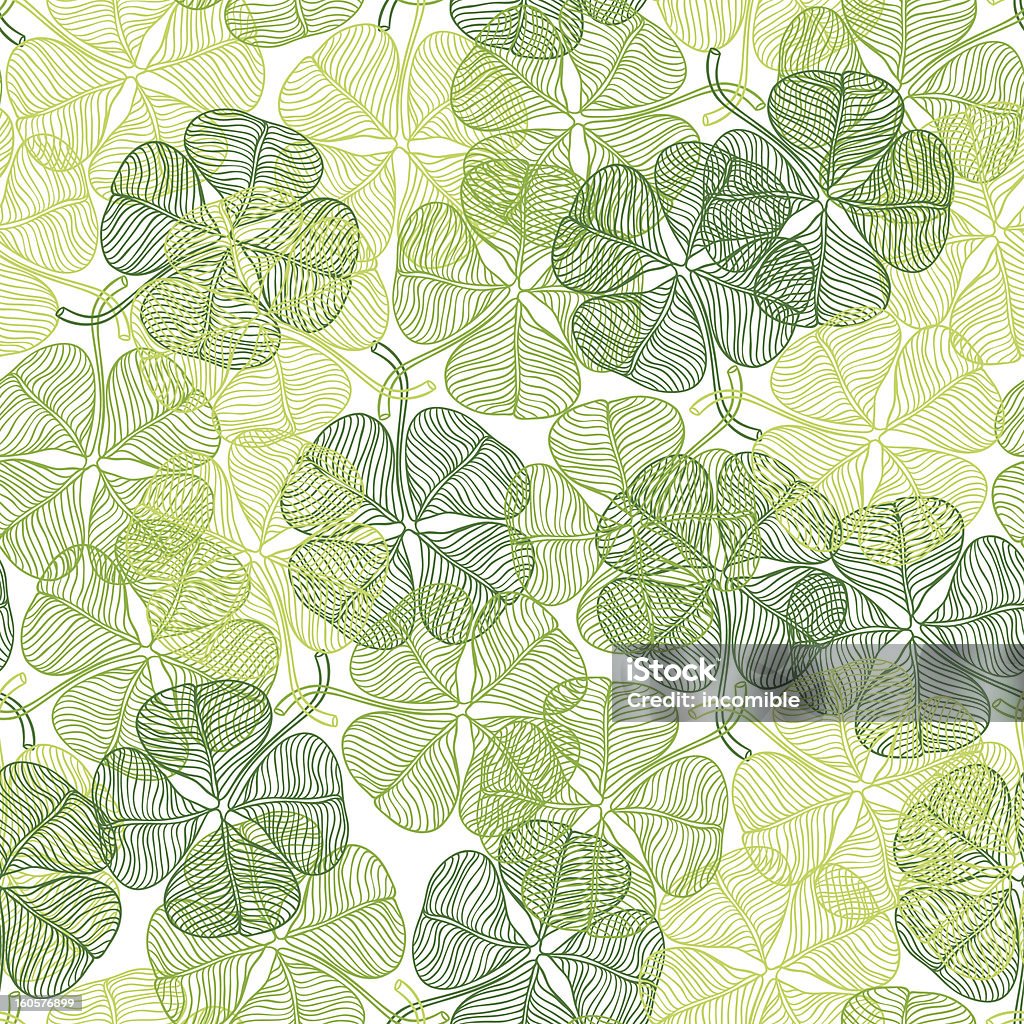 Seamless pattern with abstract clover leaves. Abstract stock vector