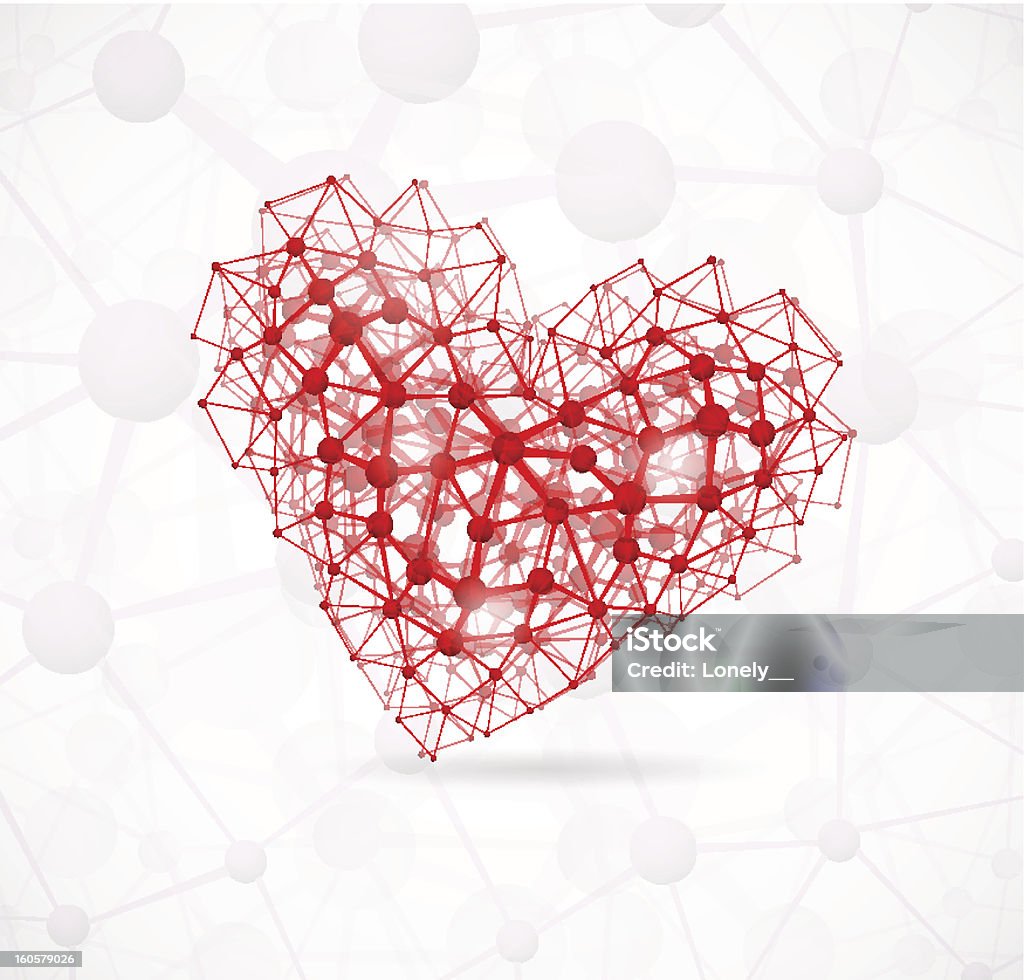 Molecular cœur - clipart vectoriel de Coeur - Symbole d'une idée libre de droits
