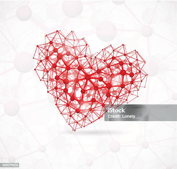 Molecular Cœur Vecteurs libres de droits et plus d'images vectorielles de Coeur - Symbole d'une idée - Coeur - Symbole d'une idée, ADN, Molécule