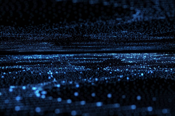 istock Big data concept, computer image of blue and blue ocean ripple 1605792407