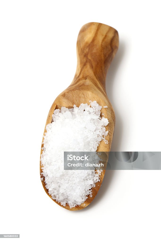 Sale marino in un Cucchiaio dosatore - Foto stock royalty-free di Alimentazione sana