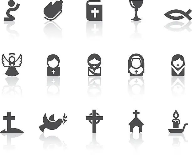 Vector illustration of Christian Icons | Simple Black Series