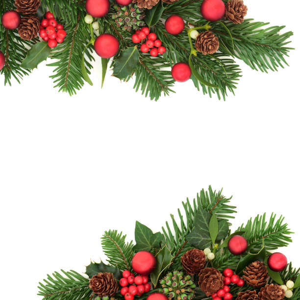 istock Merry Christmas Festive Background Border 1605806990