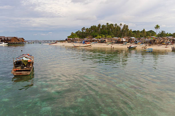 istock Local Village at Mabul Island 160581763