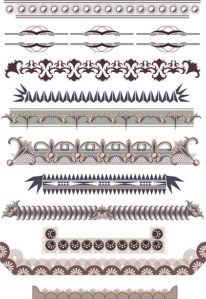 Set Of Vintage Borders Stock Illustration - Download Image Now