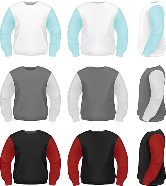 istock Set of front and side view images of men's sweater 160582797