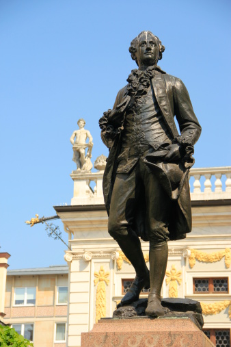 Statue of Emperor Wilhelm II on horseback situated on the western side of the Hohenzollernbrücke bridge