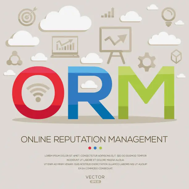 Vector illustration of ORM _ Online reputation management