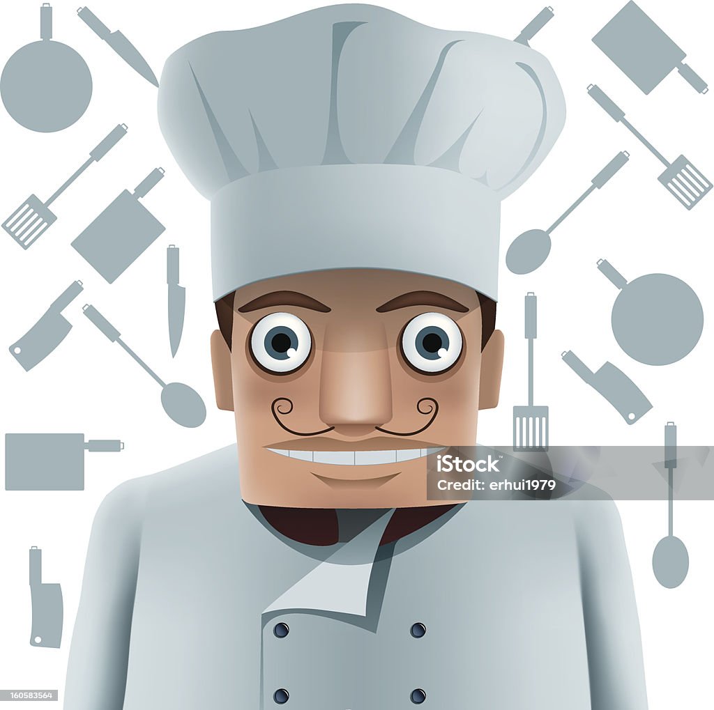 外食産業関係の職業 - 料理人のロイヤリティフリーベクトルアート
