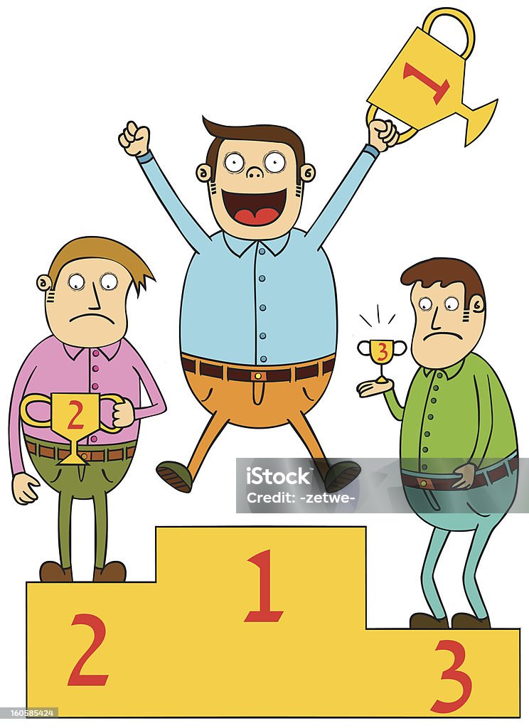 winner Winners on a podium. This illustration is available in vector eps 8 file Adult stock vector