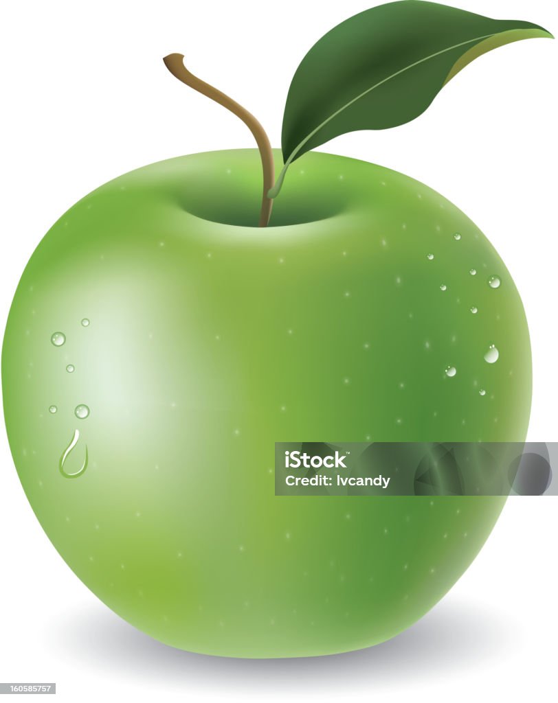 Grüner Apfel - Lizenzfrei Abnehmen Vektorgrafik