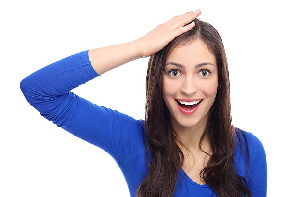 istock Shocked woman with hand on head 160586162