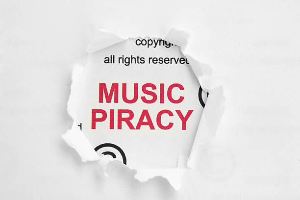 Music piracy stock photo