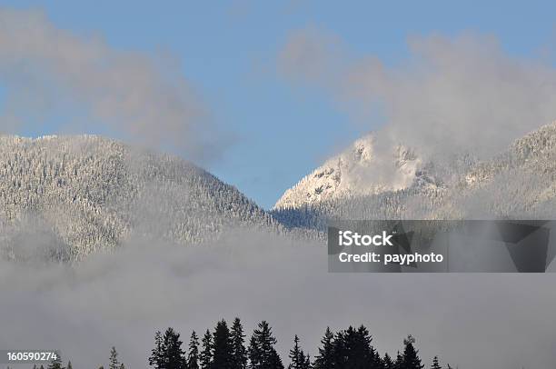 Elegante Montanha De Neve Cobertura - Fotografias de stock e mais imagens de Admirar a Vista - Admirar a Vista, Ao Ar Livre, Céu