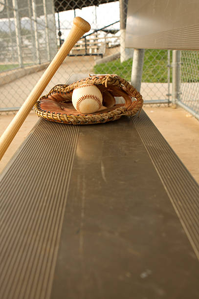istock Baseball Bat and Glove in the Dugout 160590302