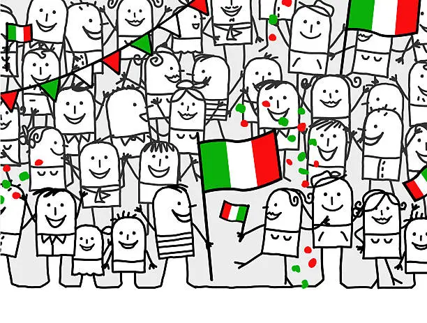 Vector illustration of national holiday - Italy