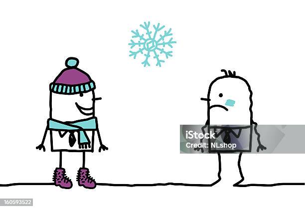 Winter Accessories Amp Cold Man Stock Illustration - Download Image Now - Adult, All People, Bonnet - Hat