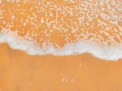 Round platform podium  and palm branch shadow on sand