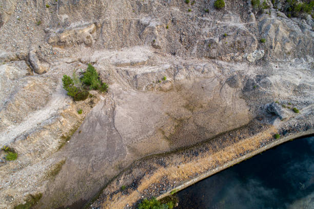 istock aerial top view of a disused open pit wolfram mine 1605938111