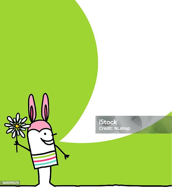 Uomo Con Cappello Fiore Coniglietto Di Pasqua - Immagini vettoriali stock e altre immagini di Adulto - Adulto, Cappello, Cartolina di auguri